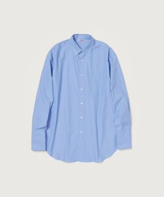 ＜AURALEE (Women)＞ＳＵＶＩＮ　ＨＩＧＨ　ＣＯＵＮＴ　ＣＬＯＴＨ　ＳＴＲＩＰＥ　ＳＨＩＲＴ　Ａ２５ＳＳ０３ＳＳ